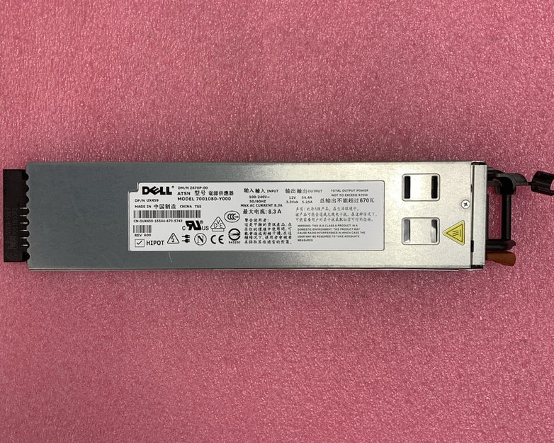 Dell PowerEdge UX459 7001080-Y000 670W Power Supply (Lot of 2)