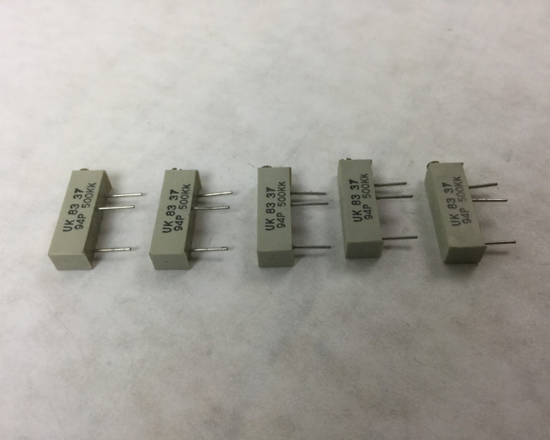 Allen Bradley Potentiometer, UK 83 37, 94P 500KK, (Lot of 5) NEW
