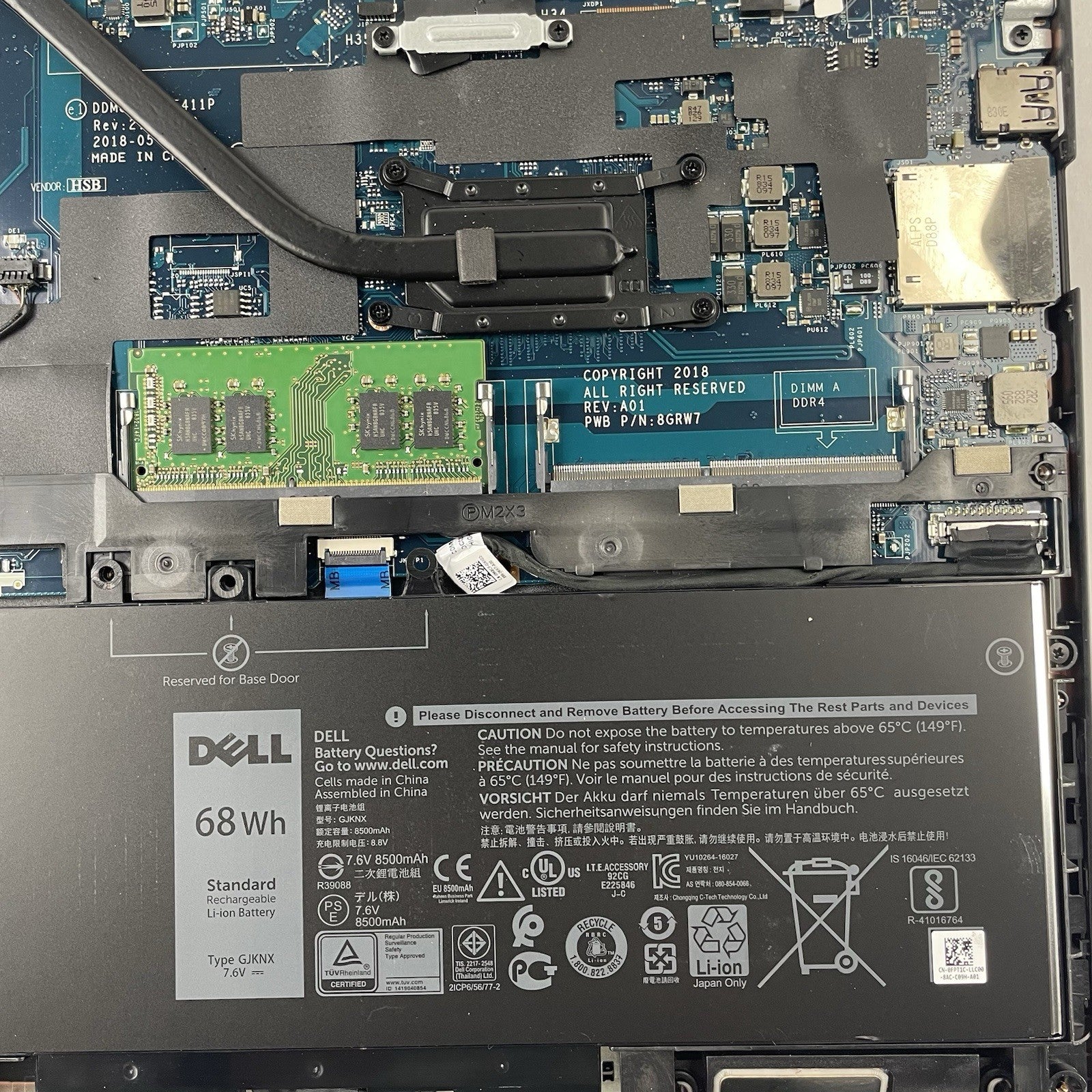 Dell Latitude 5590 15.6" i5-8350U 1.70 GHz 8 GB RAM No SSD/OS/AC22