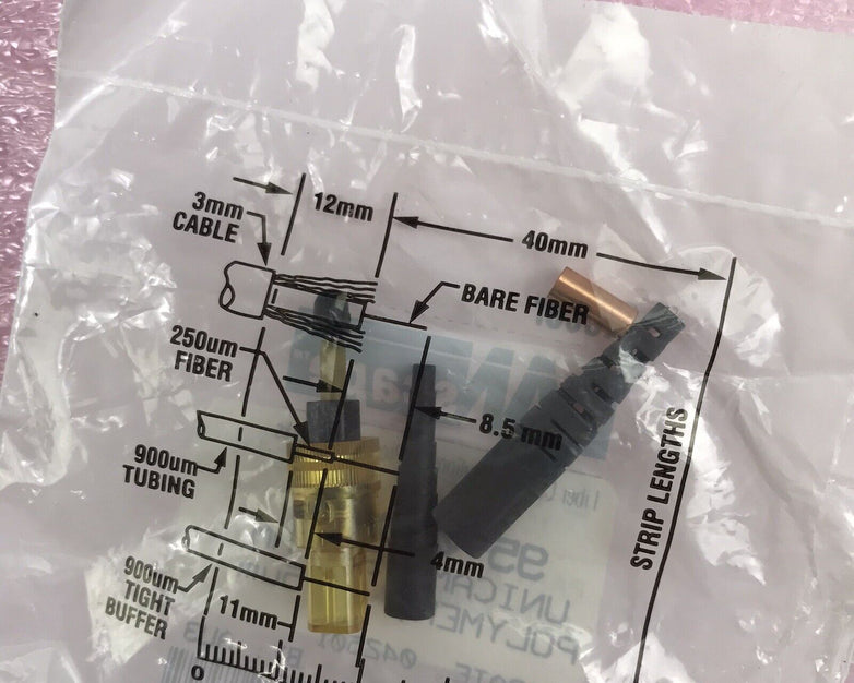 L-Com FOC-9500050 Fiber Connector UniCam ST Male 62.5/125 Multimode (Lot of 3)