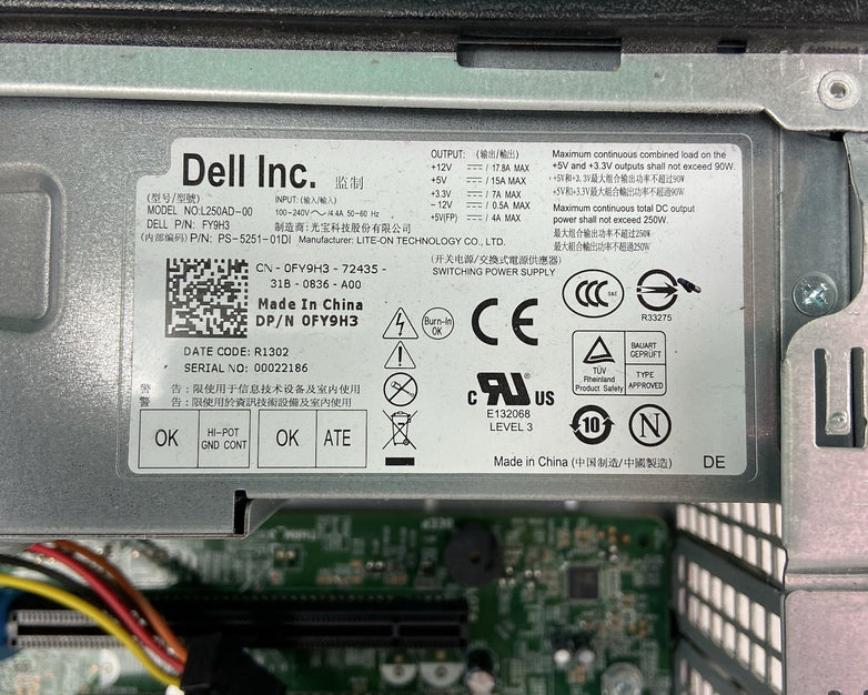 Dell Optiplex 7010 DT Intel Core i3-3220 3.3GHz 4GB RAM No HDD No OS