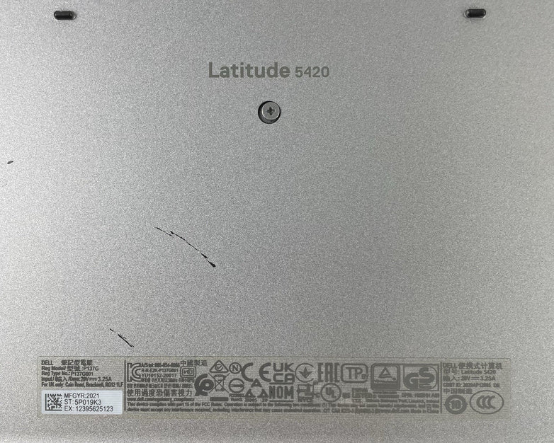 Dell Latitude 5420 14" i7-1165G7 2.80 GHz 8 GB RAM No SSD/OS/AC/Batt - Scratched