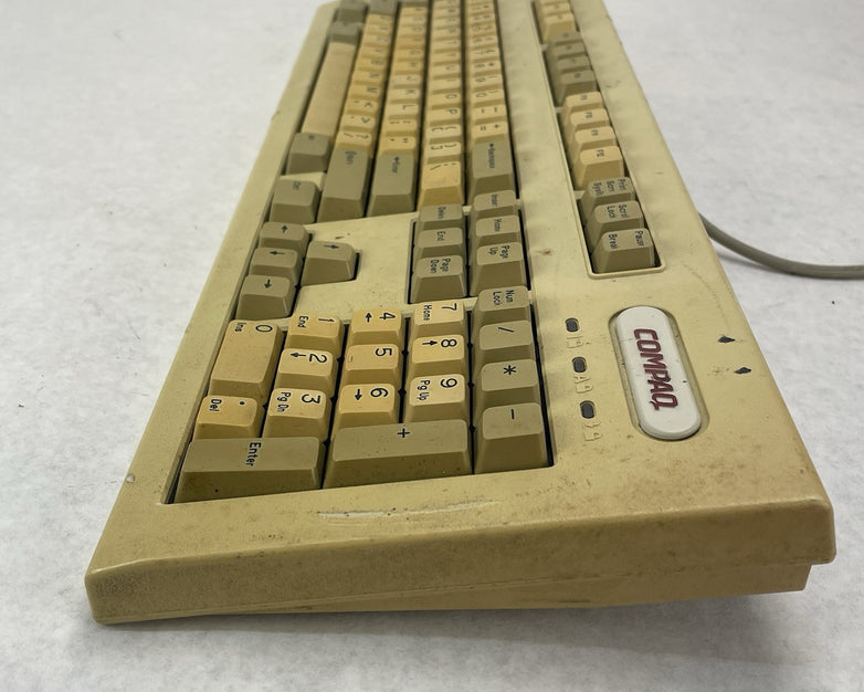 Compaq Enhanced III Vintage Keyboard Yellowed Tested