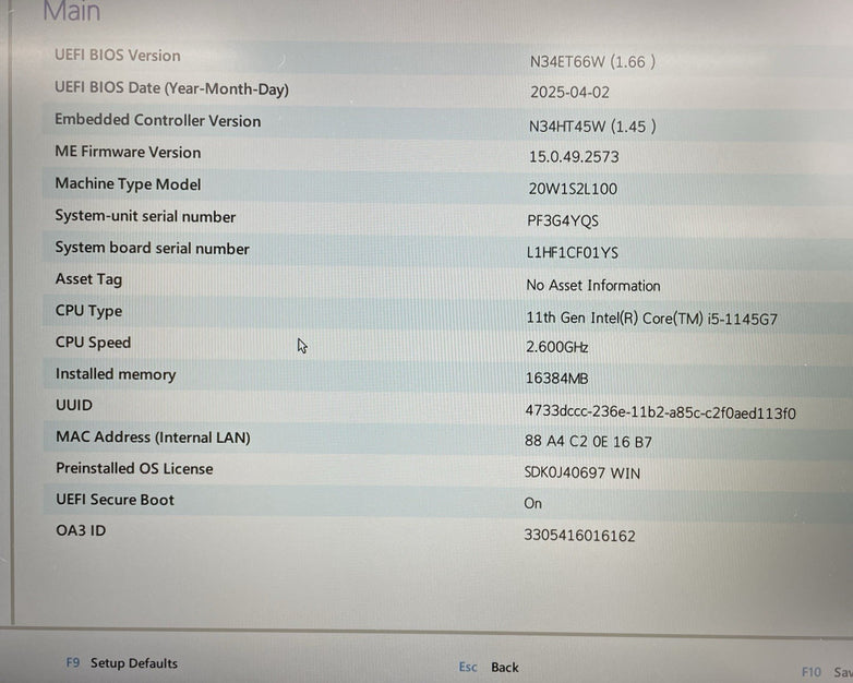 Lenovo ThinkPad T14 Gen2i 14" i5-1145G7 2.60GHz 16GB RAM No SSD/OS/AC-Bad Bottom