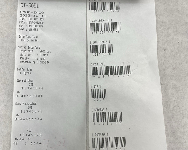 Citizen CT-S651 II POS Thermal Printer Tested