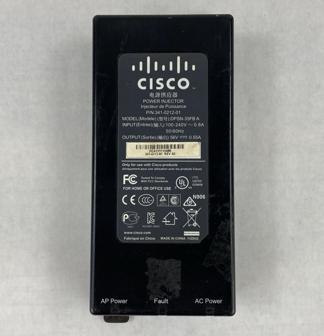 Cisco DPSN-35FB A P/N: 341-0212-01 Power Injector Lot of 3