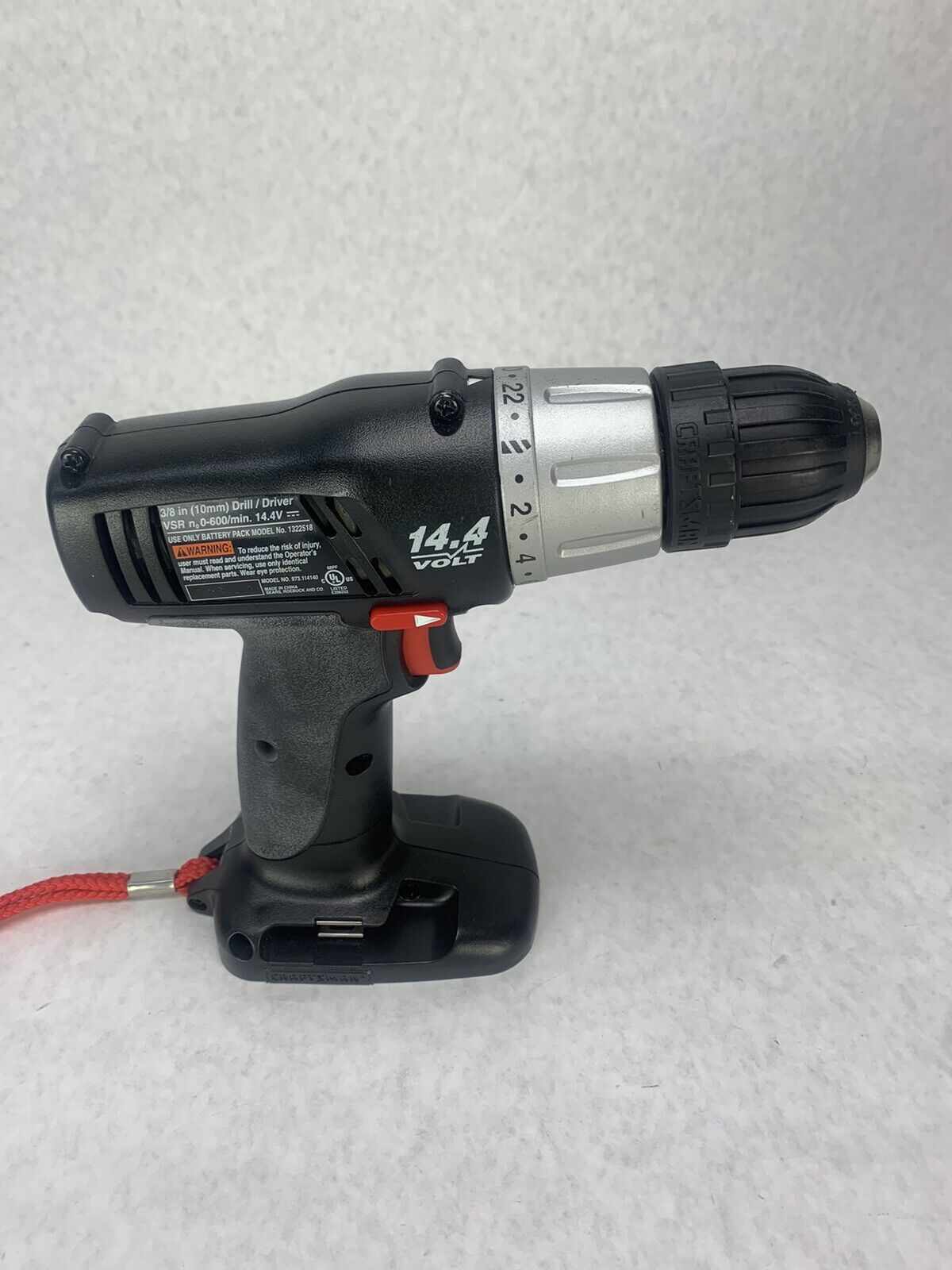 Craftsman 14.4 Volt Drill 1322518  w/ Flashlight No Battery