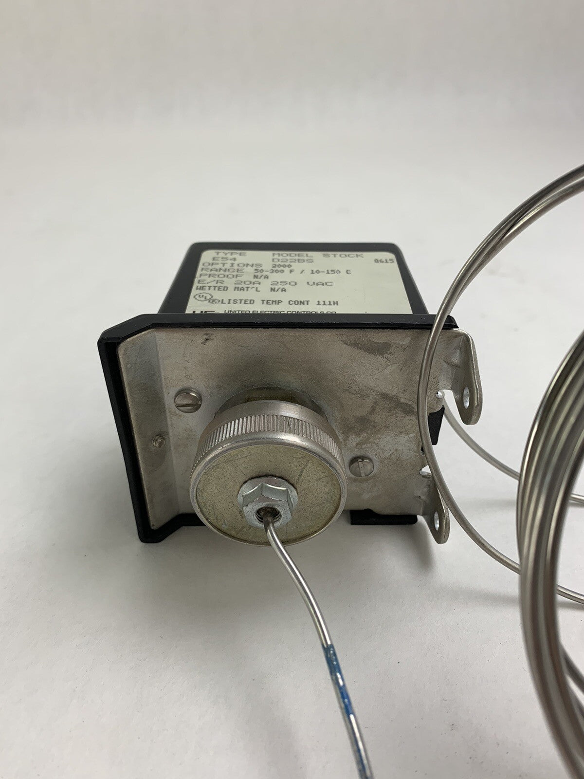 United Electric Temperature Switch, Type E54, Model D22BS, 50-300 Deg F