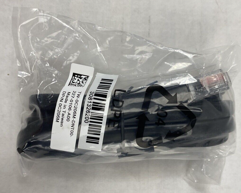 Lot of 5 Dell 0C206M Cat5 RJ-45 To Serial DB-9 Female Switch Console Cable