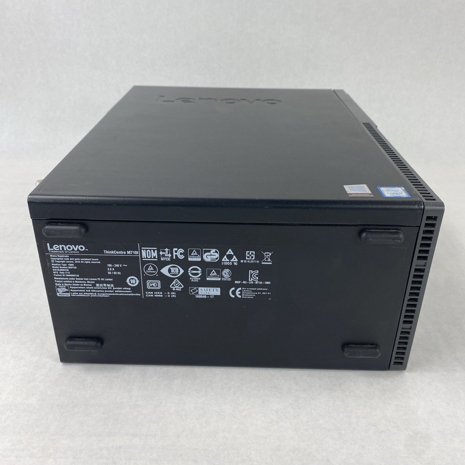 Lenovo ThinkCentre M710t MT Intel Core i7-7700 3.60 GHz 16 GB RAM No HDD No OS