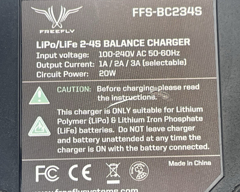 Freefly FFS-BC234S LiPo/LiFe 2-4S Balance Charger Cell Equalizer Power Supply