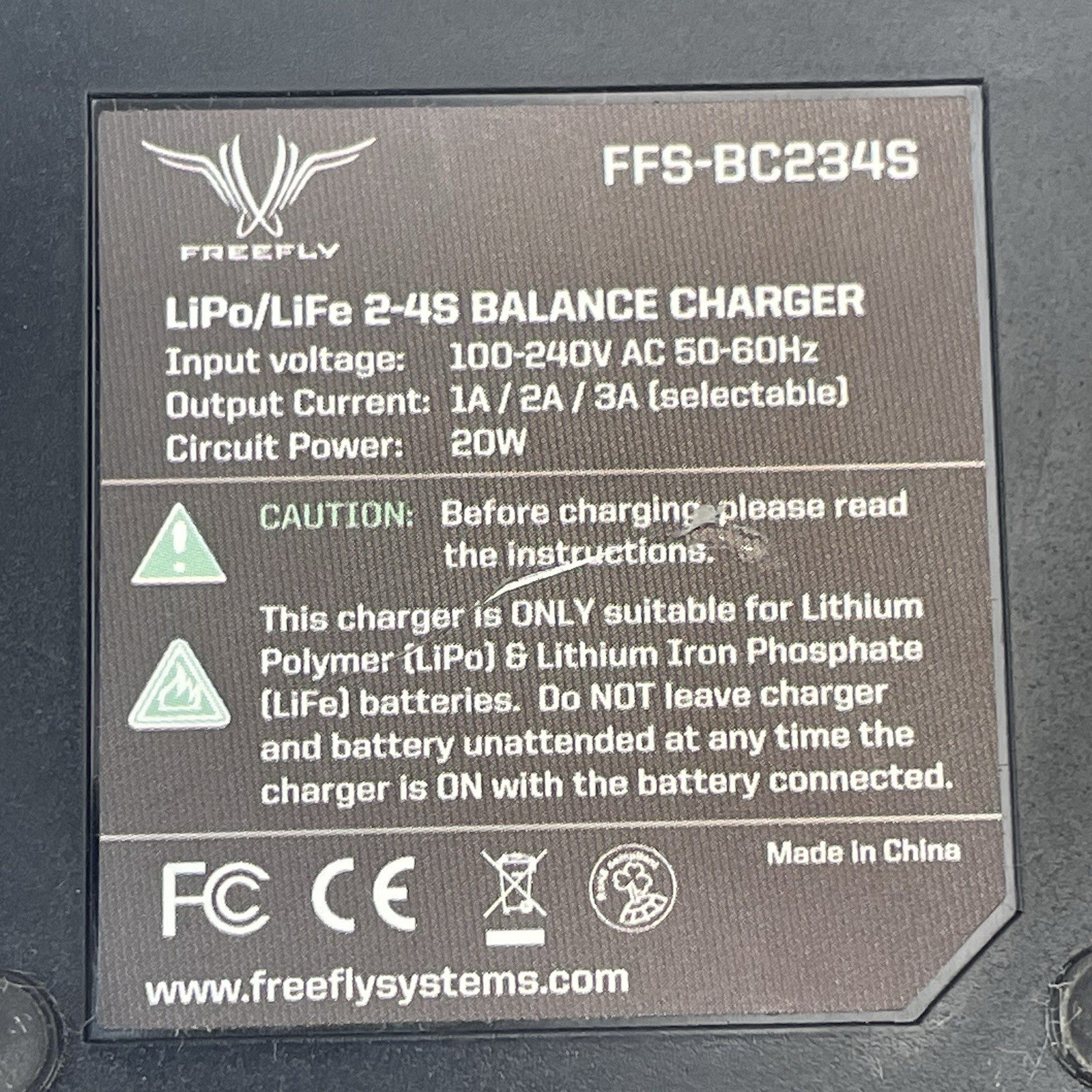 Freefly FFS-BC234S LiPo/LiFe 2-4S Balance Charger Cell Equalizer Power Supply8