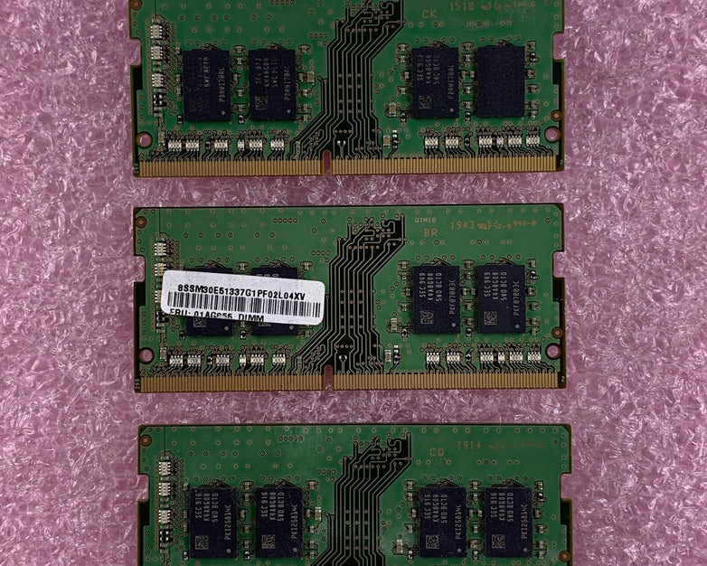Samsung M471A1K43DB1-CTD 8 GB PC4-2666V-SA1-11 SODIMM Laptop Memory Lot of 3