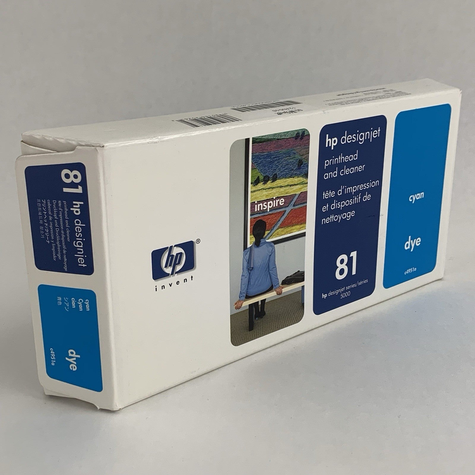 HP C4951A 81 Cyan Printhead & Cleaner for DesignJet OEM New in Box Sealed0