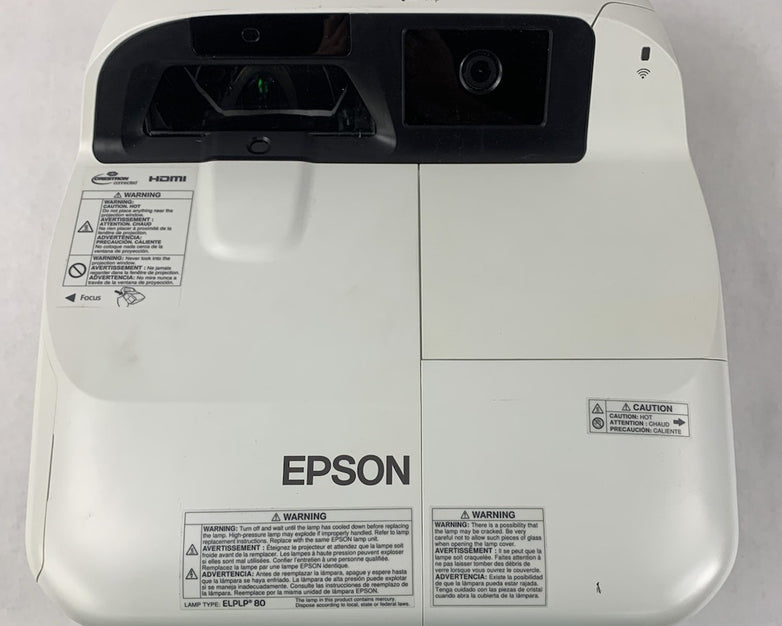 Epson BrightLink 595Wi H599A LCD Lamp Projector 3085 Lamp Hours - No Remote
