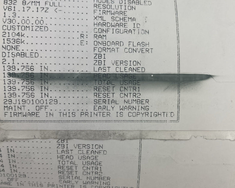 Zebra GK420t Thermal Label Printer Parts 139,788