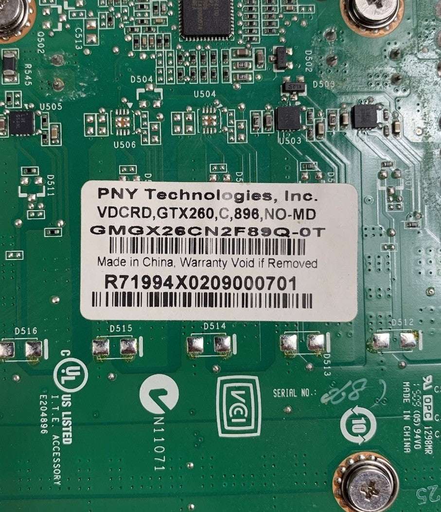 PNY Nvidia Geforce XLR8 GTX260 896MB Video Graphics Card8