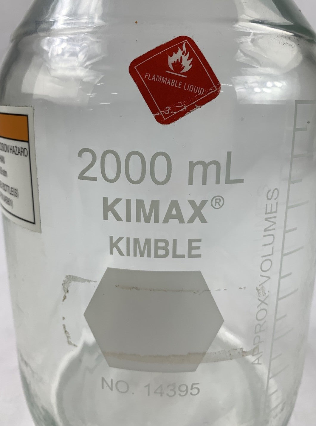 Kimax Kimble 14395-2000 2000 mL Round Wide Mouth Media Storage Bottle - No Lid5
