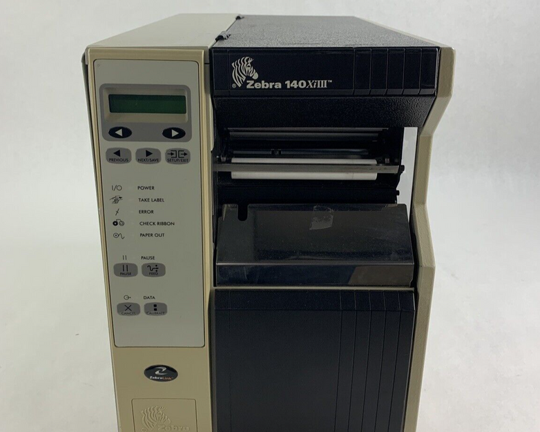 Zebra 140Xi III Label Thermal Printer 200 DPi Tested Self Serial and Network