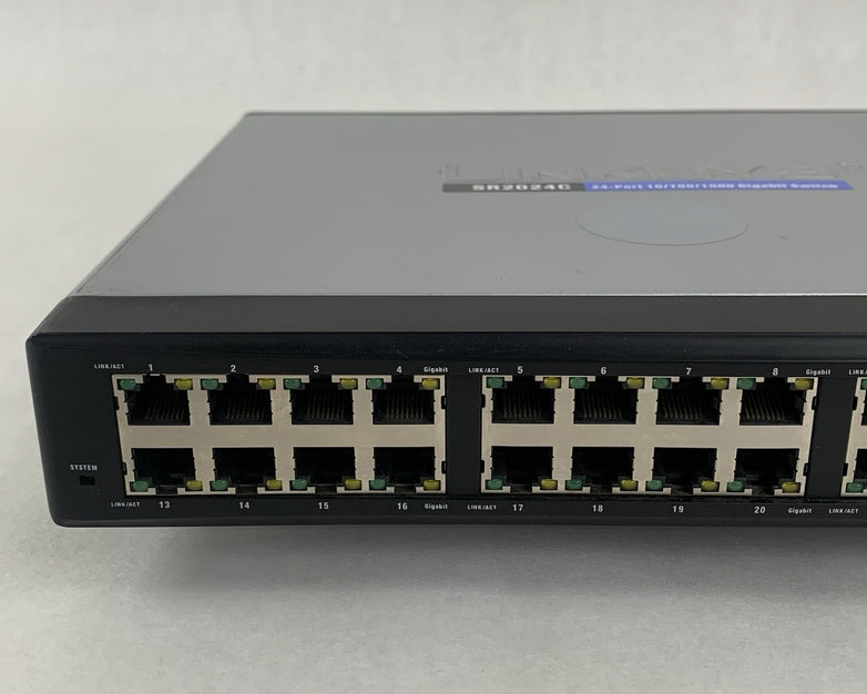 Cisco Linksys SR2024C Compact 10/100/1000 Gigabit Switch Tested and Reset