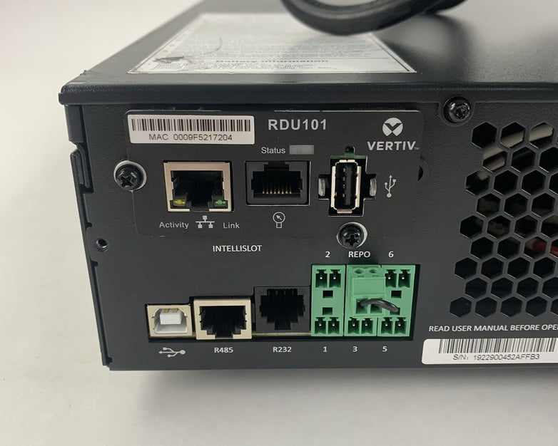 Vertiv GXT5-2000LVRT2UXL 2000VA UPS RDU101 Tested No Batteries Damaged Face