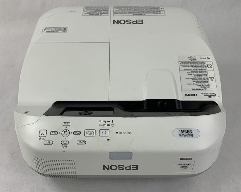 Epson BrightLink 595Wi H599A LCD Lamp Projector 466 Lamp Hours - No Remote
