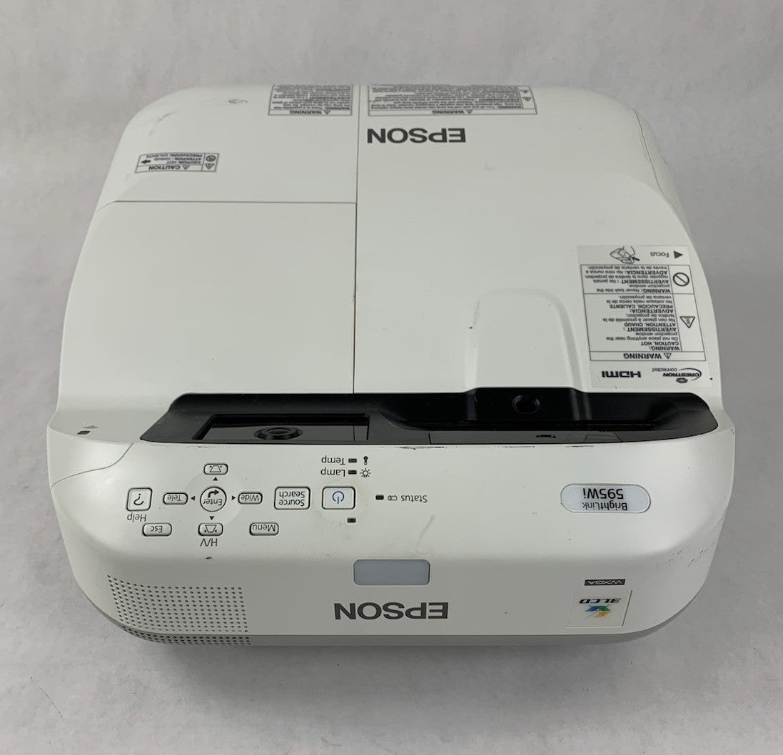 Epson BrightLink 595Wi H599A LCD Lamp Projector 466 Lamp Hours - No Remote3