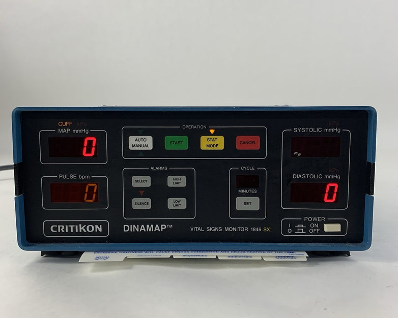 Critikon Dinamap Vital Signs Monitor 1846 SX - Powers On - No Cuff Included