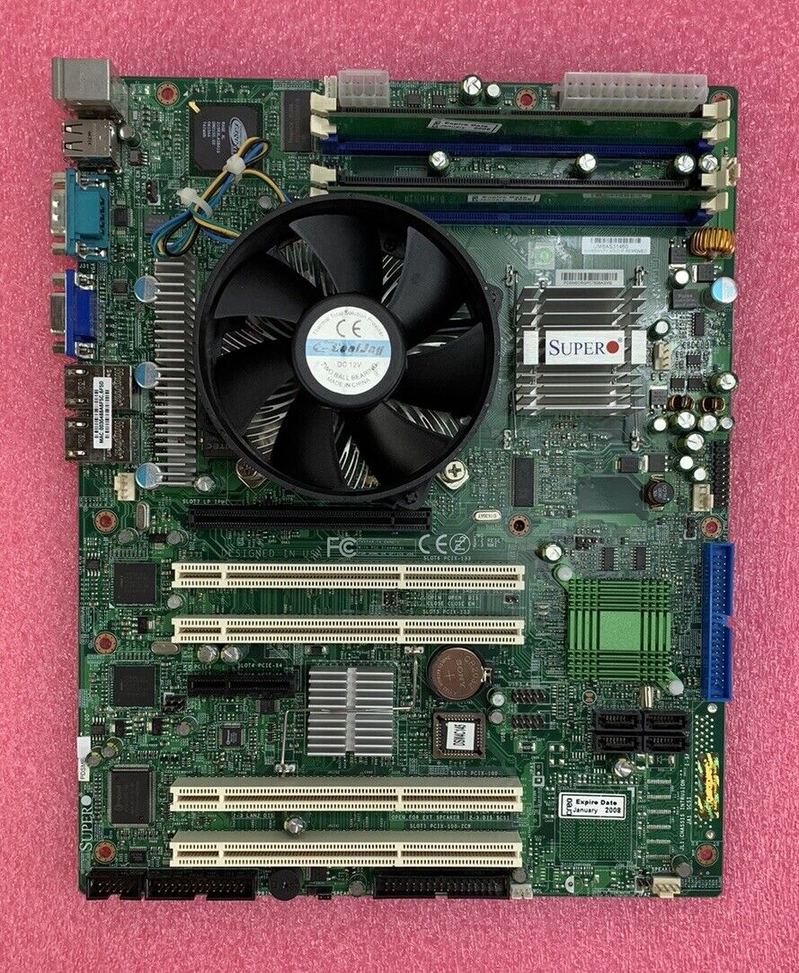 SuperMicro PDSM4 Motherboard Intel Pentium 4 3.4GHz 512MB RAM w/Shield