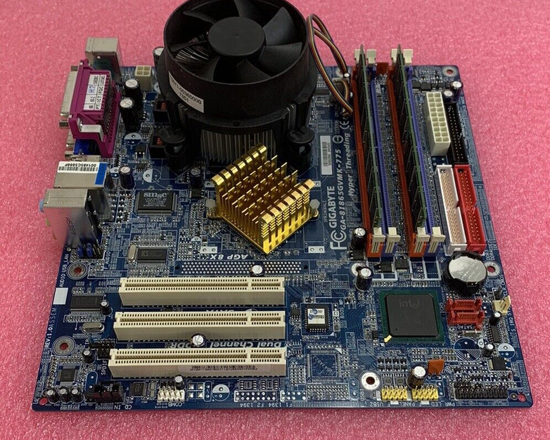 Gigabyte 81865GVMK-775 Motherboard Intel Pentium 4 3GHz 1GB RAM w/Shield