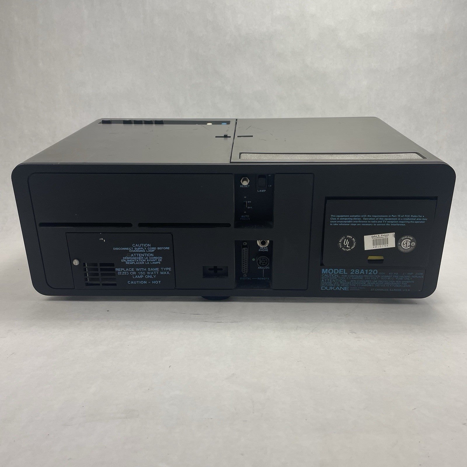 Dukane PRO120 Slide Viewer/ Projector with Audio Tape Sync For Parts Or Repair