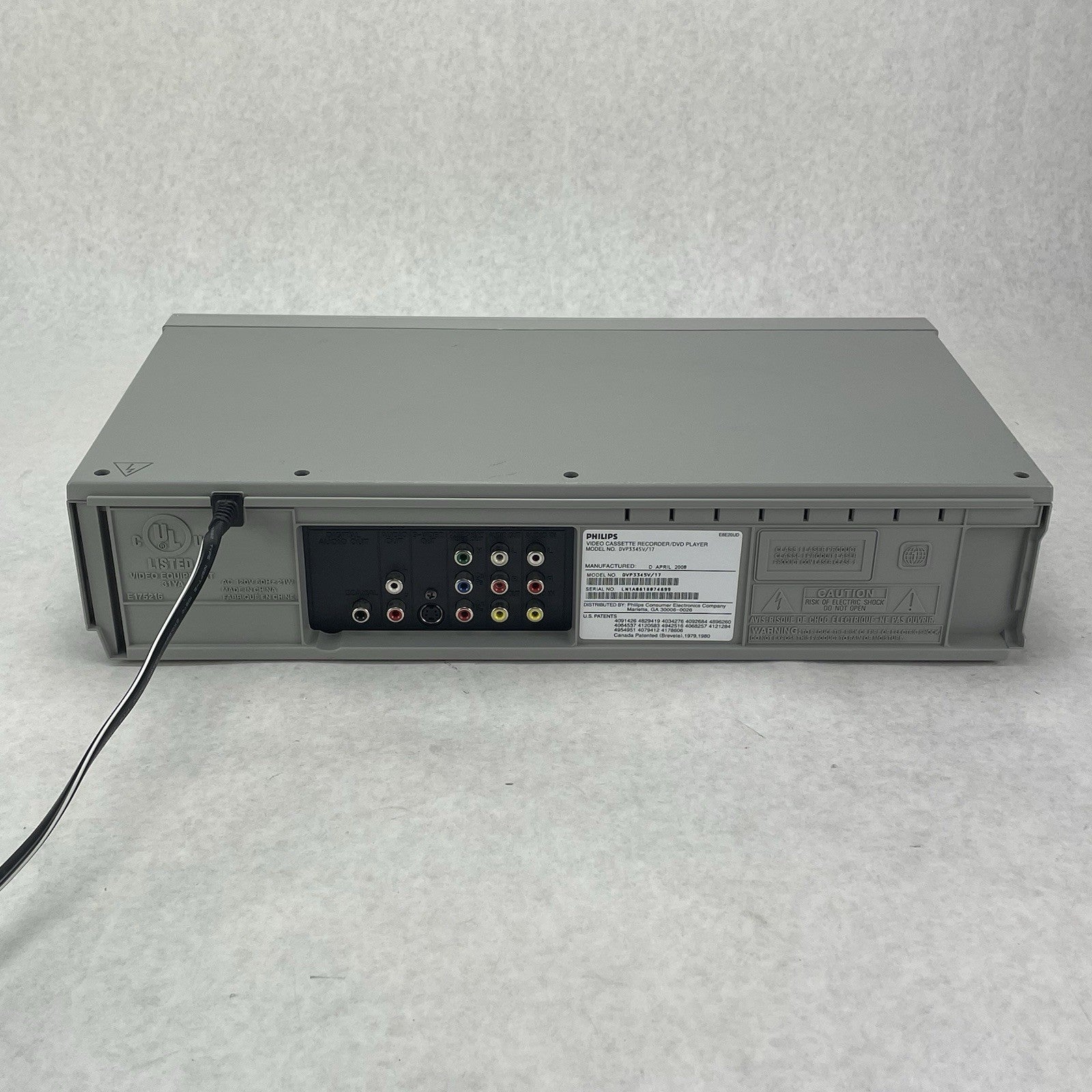 Philips DVP3345V/17 DVD VCR VHS Combo Recorder Player No Remote Tested Working6