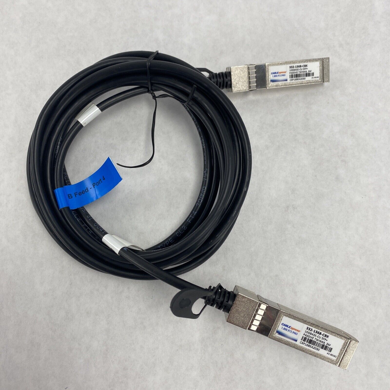 CableExpress 332-1368-CBX 10GBASE-CU SFP+ Passive Twinax Cable 3m