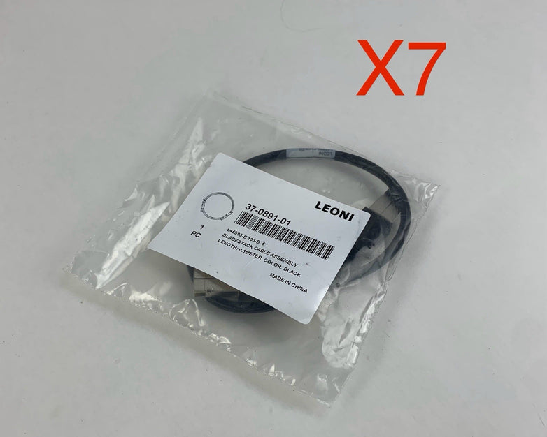 Leoni 37-0891-01 Bladestack Cable Assembly 0.5M Black - New - Lot of 7