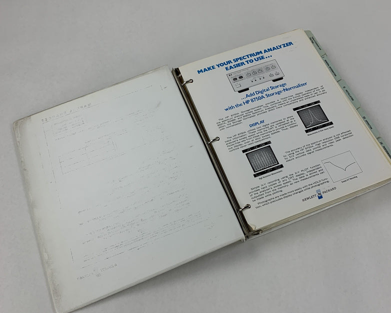 Hewlett Packard 8558B Spectrum Analyzer Operating and Service Manual 08558-90061