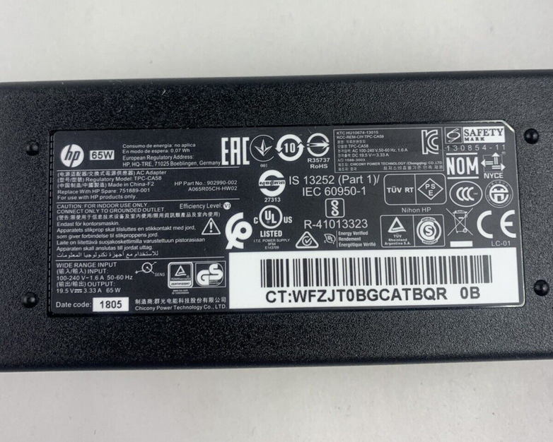 Lot of 4 HP TPC-CA58 AC Adapter 19.5V 3.33A 65W - No Power Supply