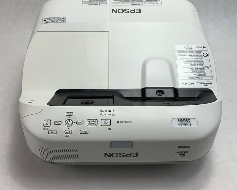Epson BrightLink 595Wi H599A LCD Lamp Projector 3133 Lamp Hours - No Remote