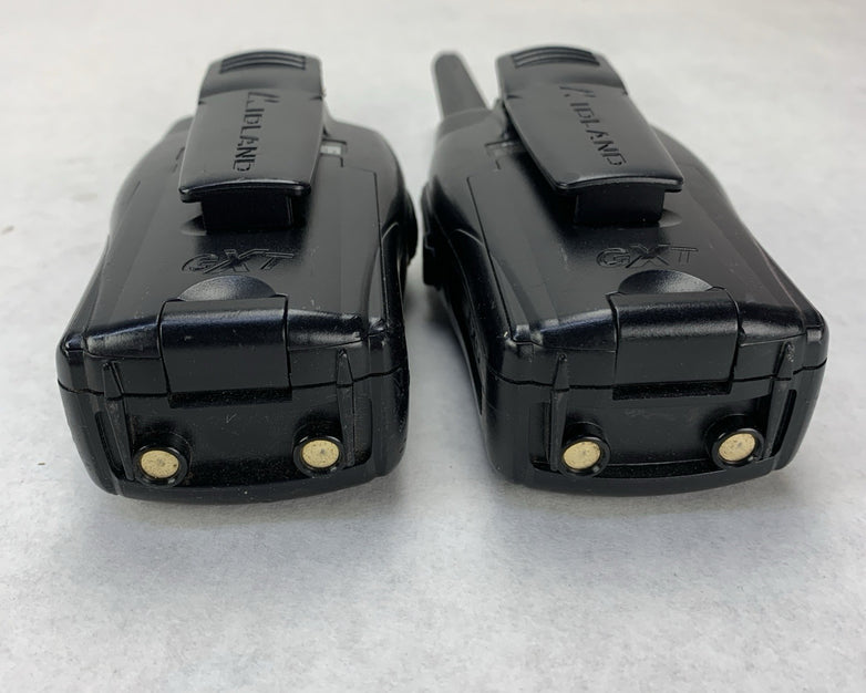 Midland GXT1000 GMRS 2-Way Radio Set of 2 Charge base Car Adapter - No Batteries