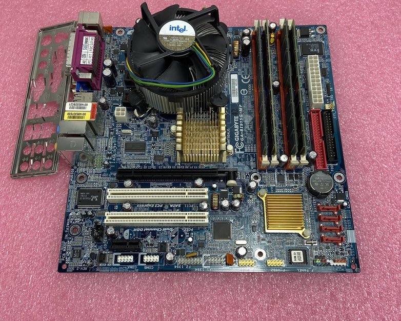 Gigabyte 8I915GMF Motherboard Intel Pentium 4 3GHz 3GB RAM w/IO Shield Bad Cap