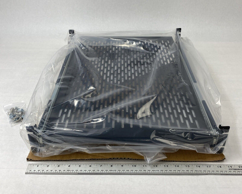 StarTech UNISLDSHF19 2U Adjustable Depth Vented Sliding Rack Mount Shelf