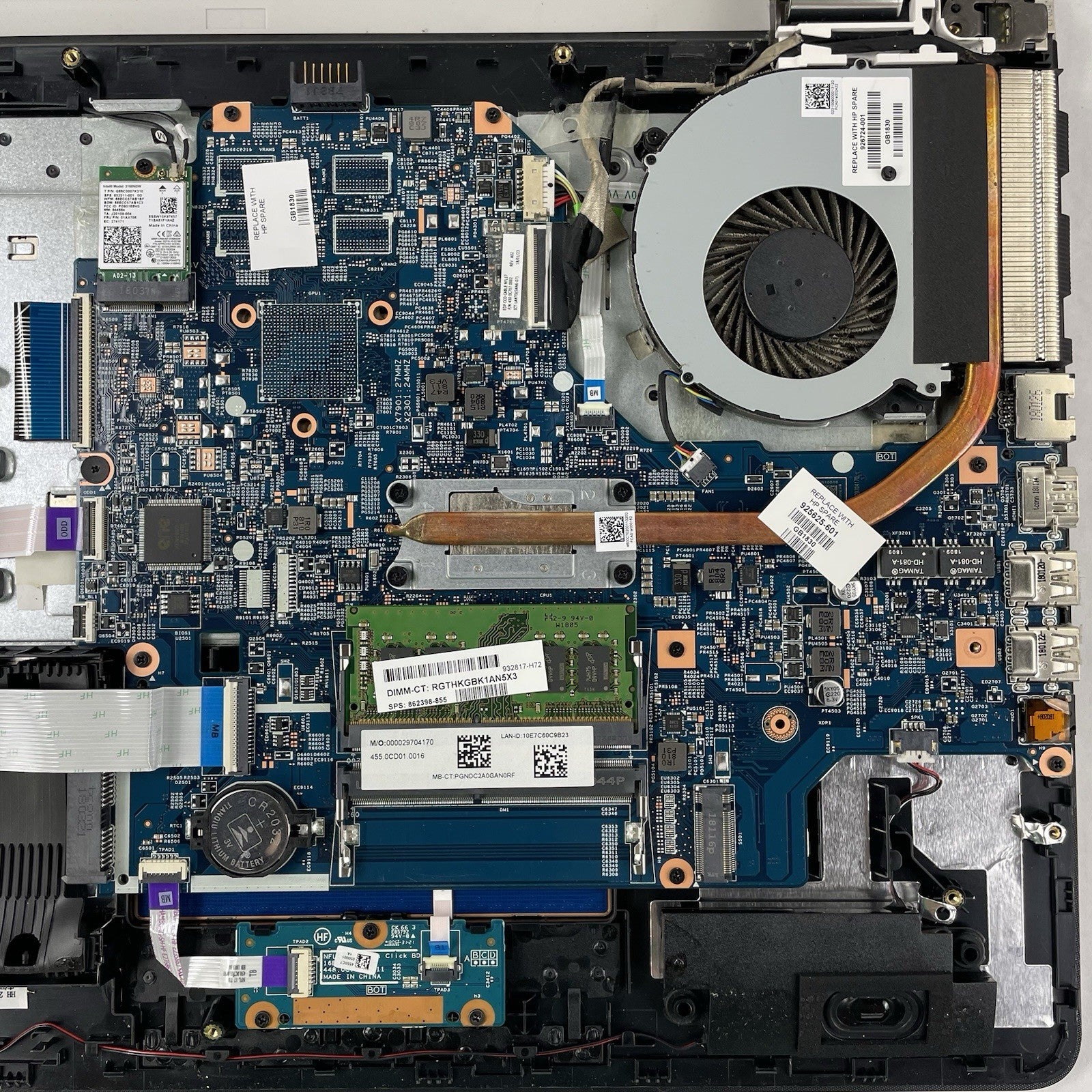 HP 17-bs061st NoteBook 17.3" i3-7100U 2.40 GHz 8 GB RAM No SSD/OS/AC20