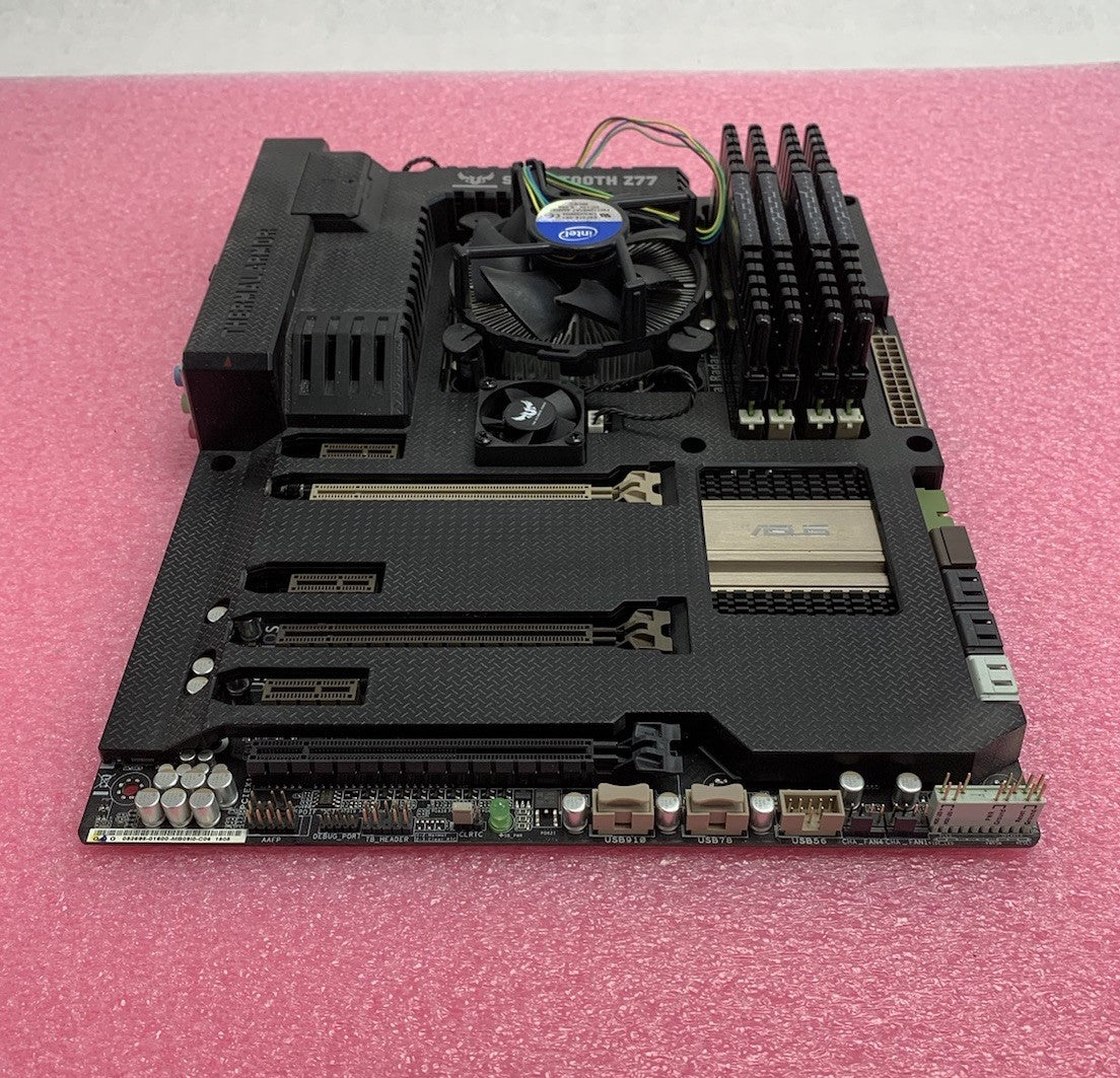 Asus Sabertooth Z77 Motherboard Intel i7-3770 3.4GHz 16GB RAM w/ Shield