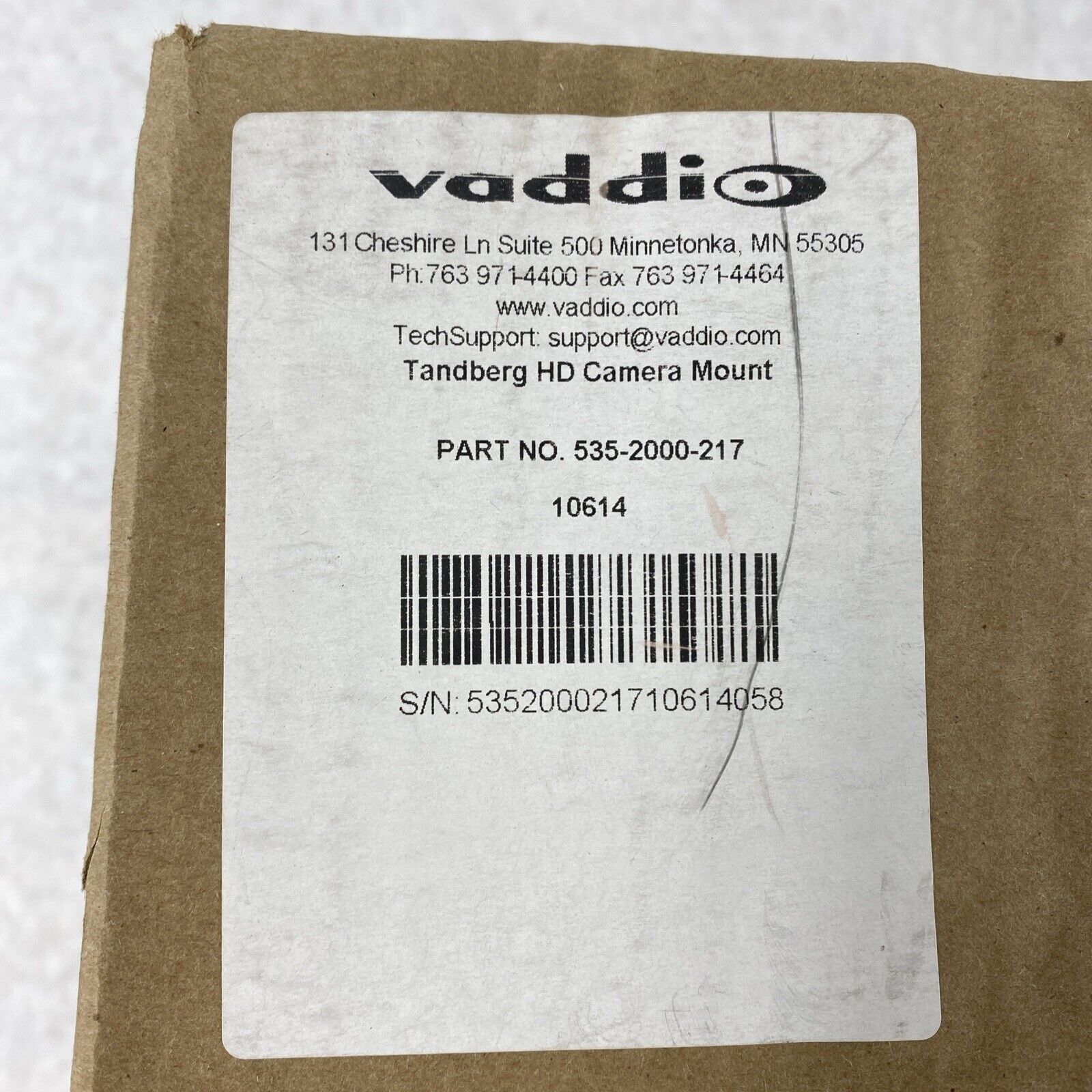Vaddio 535-2000-251 Thin Profile Wall Mount Bracket for Polycom EagleEye IV