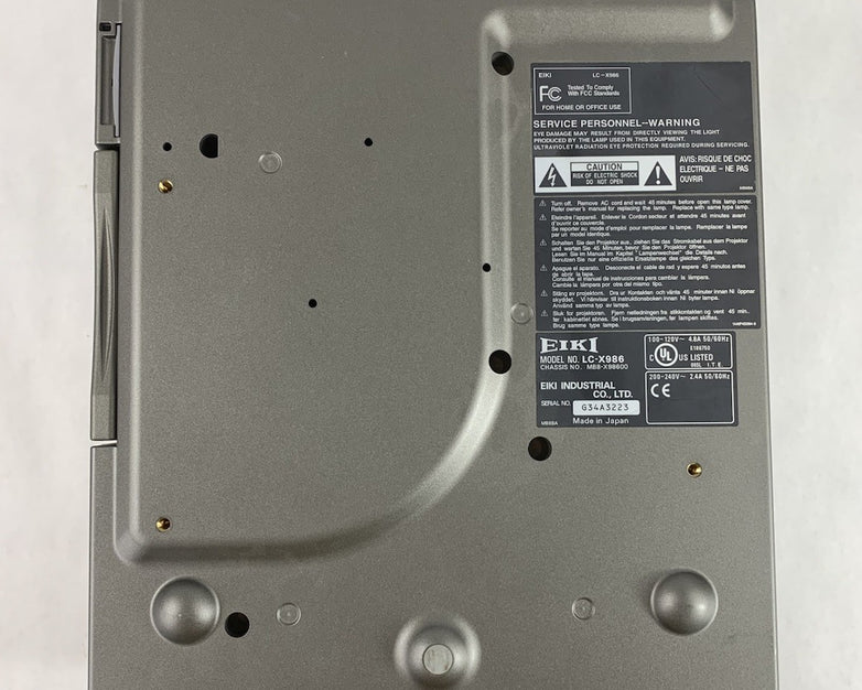 EIKI LC-X986 LCD Projector - Tested