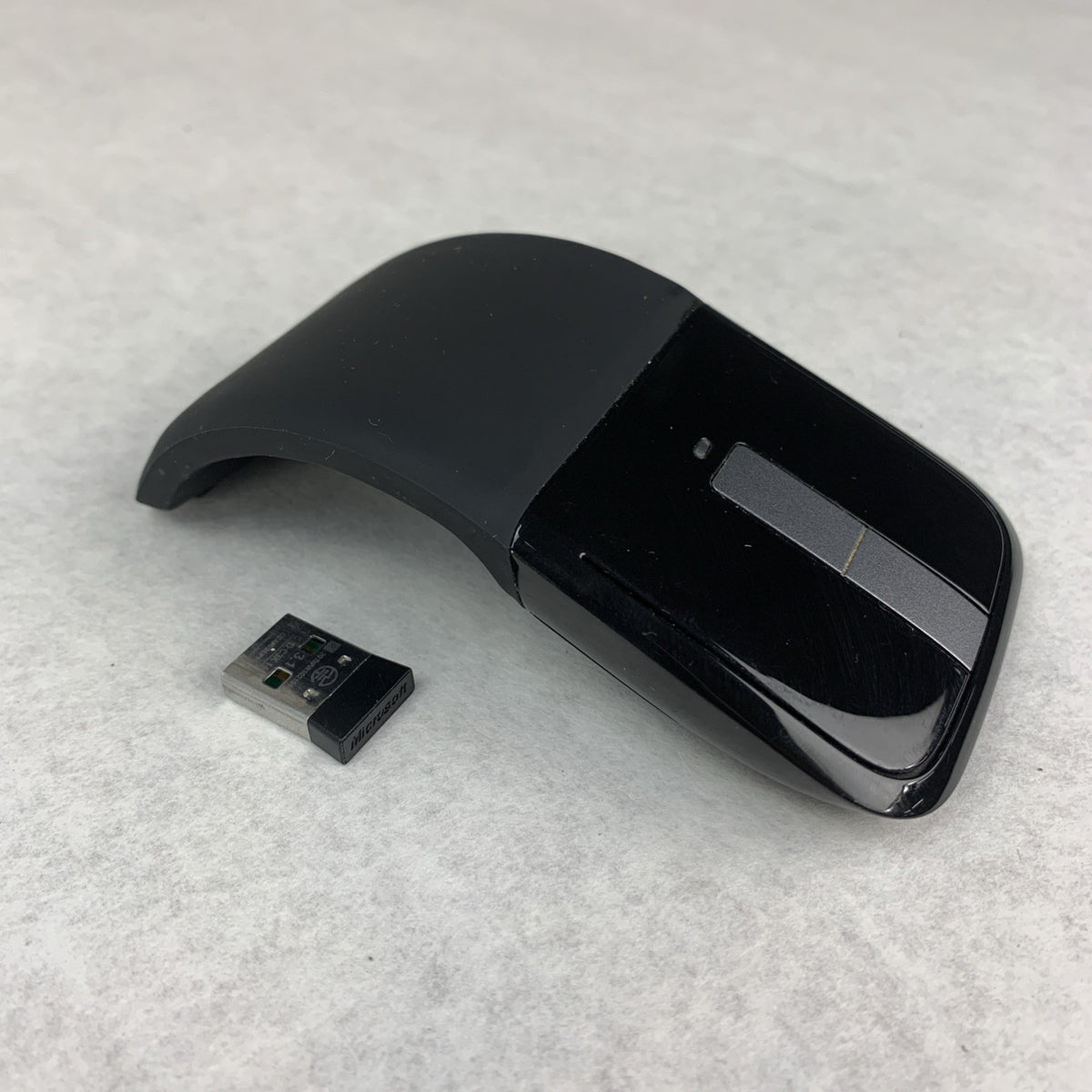 Microsoft Arc Touch 1428 Wireless Touch Mouse with Dongle X821929-001 - Tested0