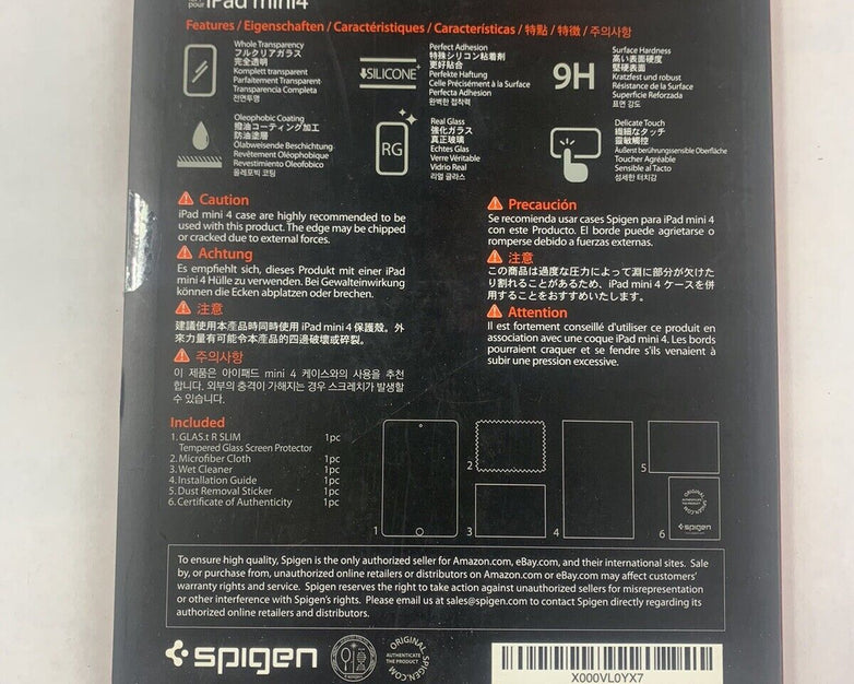 Spigen iPad Mini 4 Screen Protector 9H Tempered Glass