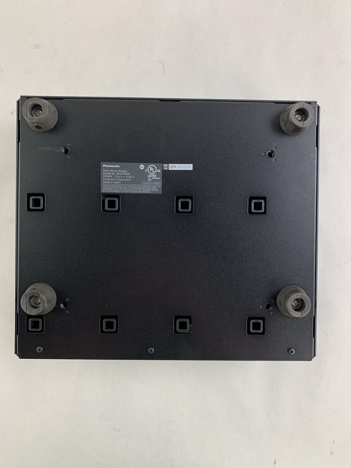 Panasonic WV-TC370 8-Bay Multi Charger Power Tested No Power Supply