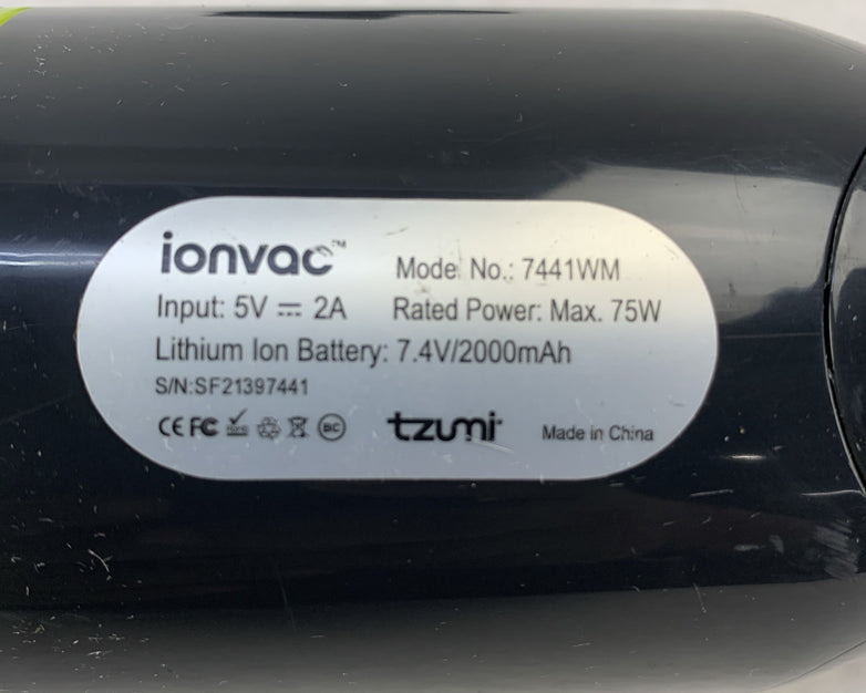 IonVac 7441WM Handvac Cordless Vacuum - One Attachment No Charging Cord - Tested