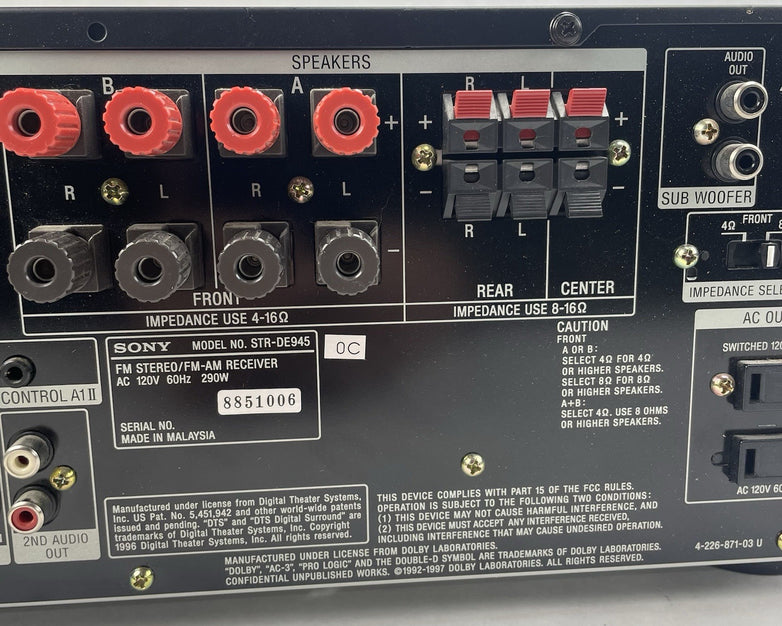 Sony STR‑DE945 5.1‑Channel A/V Receiver