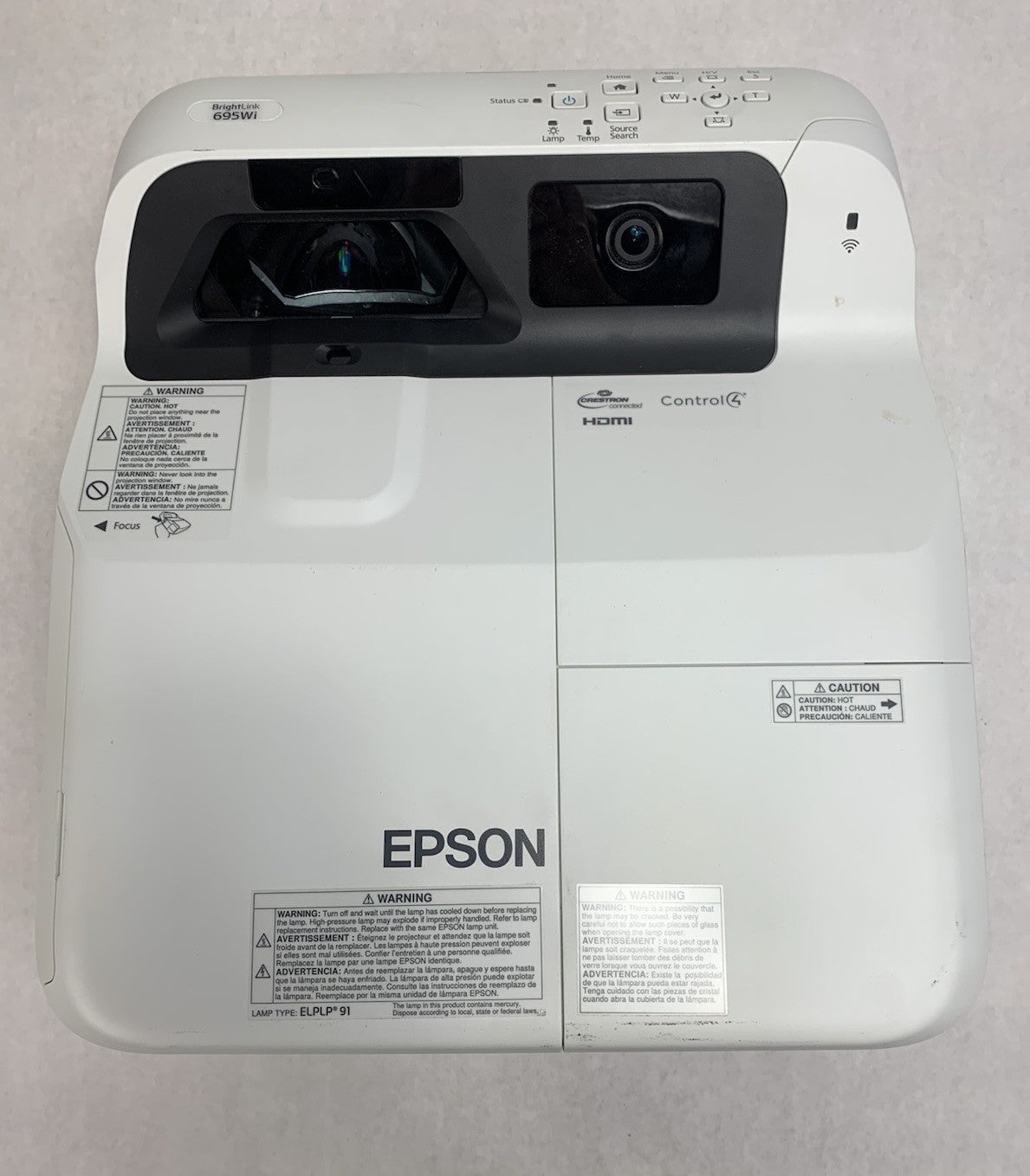 Epson PowerLite 695Wi H740A LCD Lamp Projector 749 Lamp Hours - No Remote5
